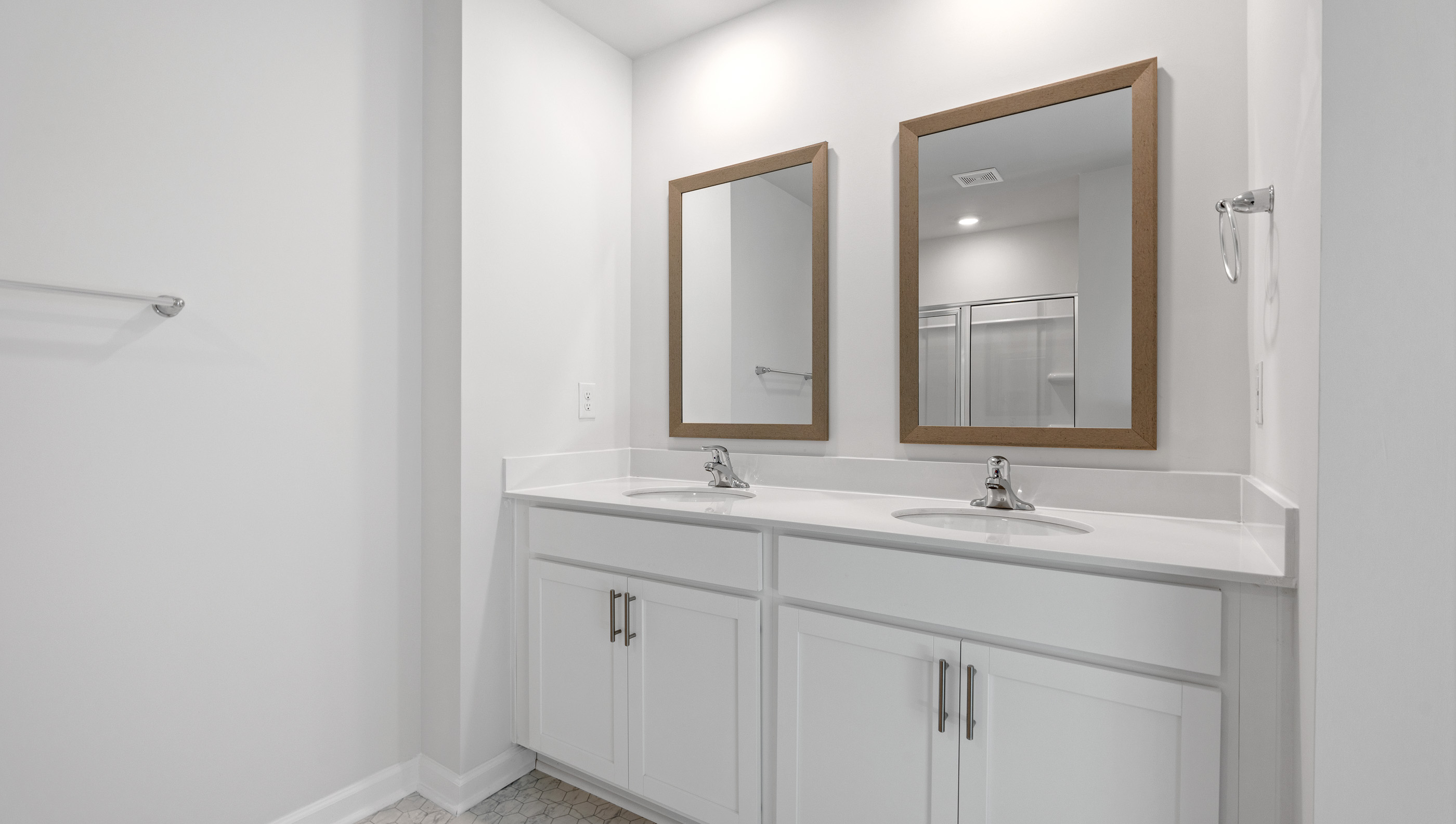 Bathroom with double vanity.