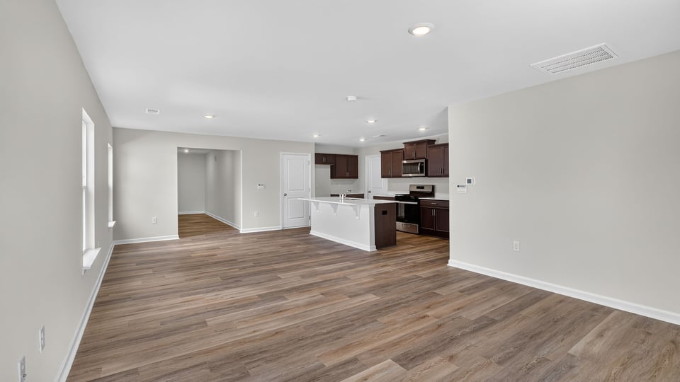 Livingroom with sliding doors.