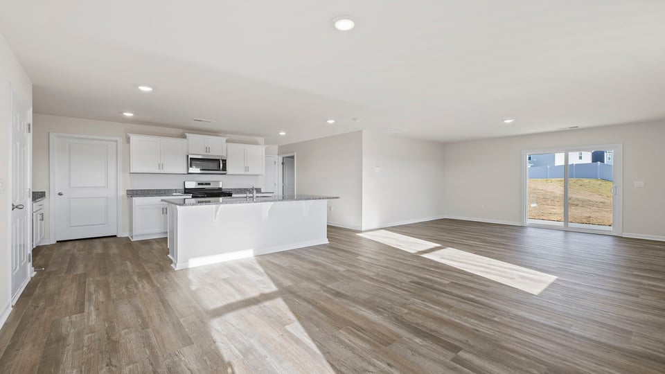Dining room facing kitchen.