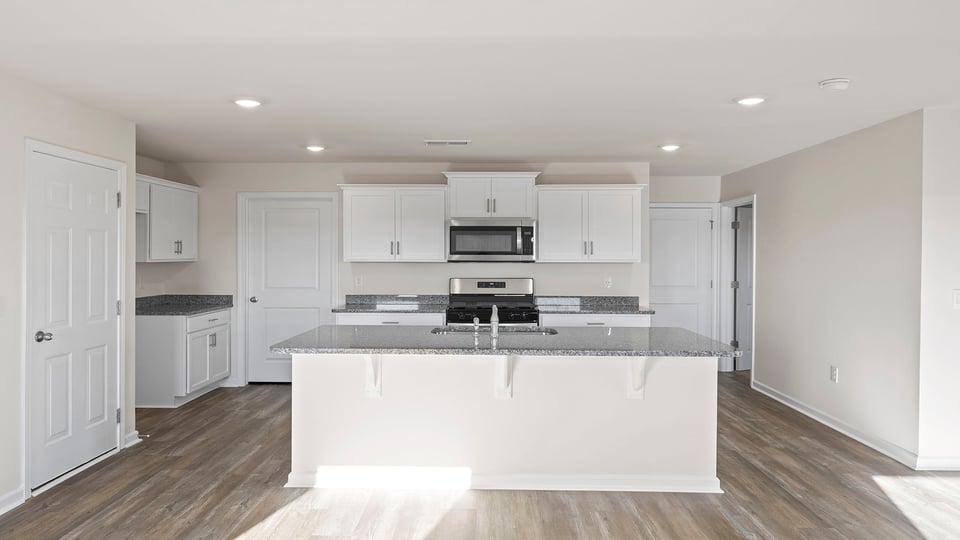 Dining room facing kitchen.
