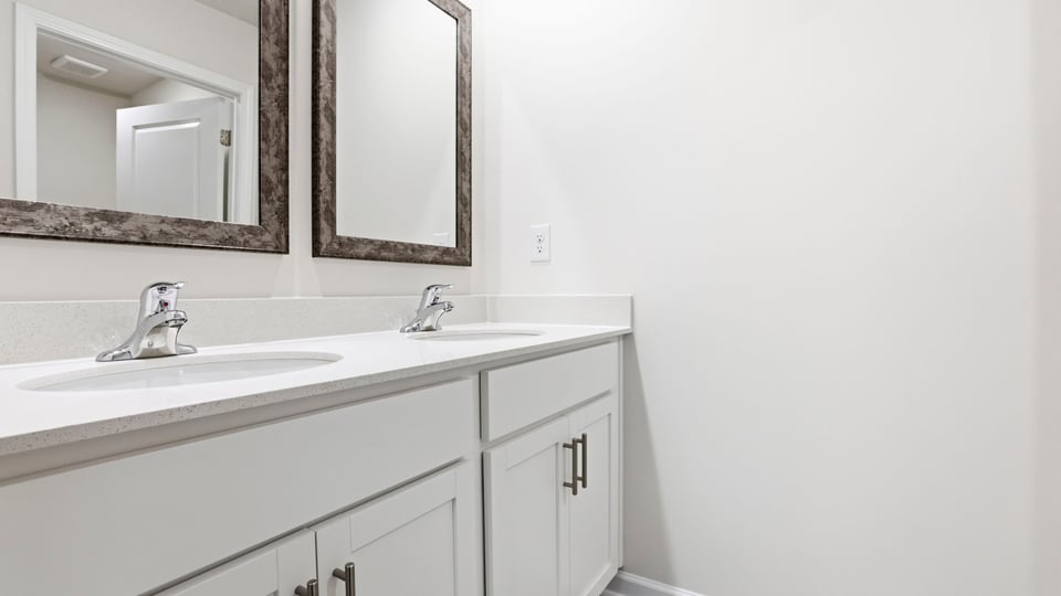 Bathroom with vanity.