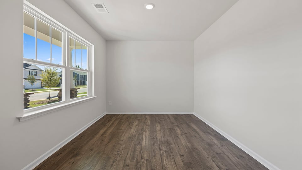 Office with doors and windows.