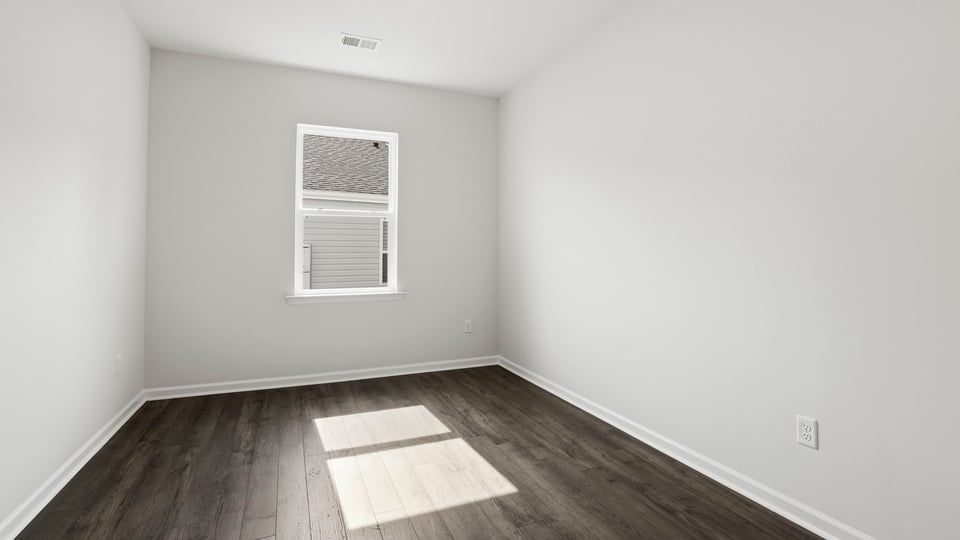 Dining room with windows.