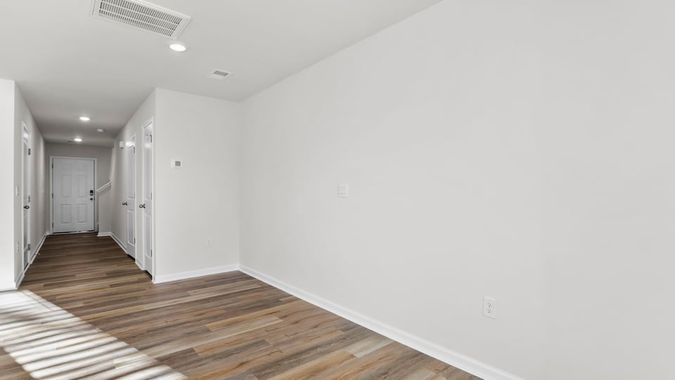 Hallway with view of front door.