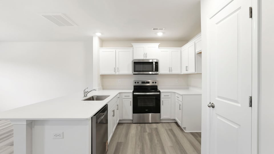 Kitchen with countertops .