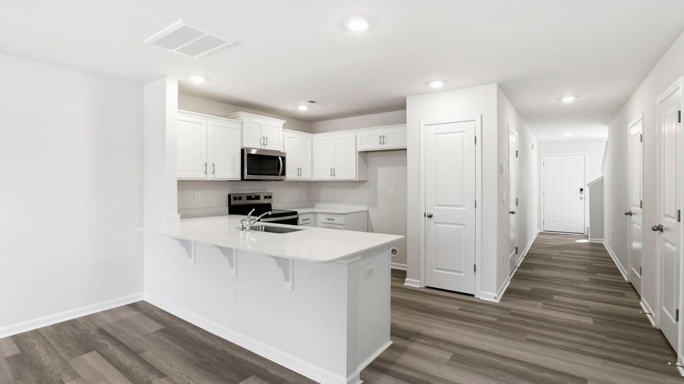 Kitchen with countertops .