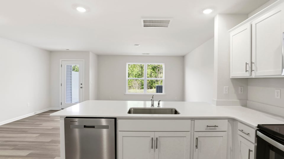 Kitchen with countertops .
