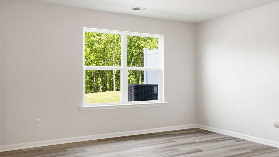 Dining room with window.