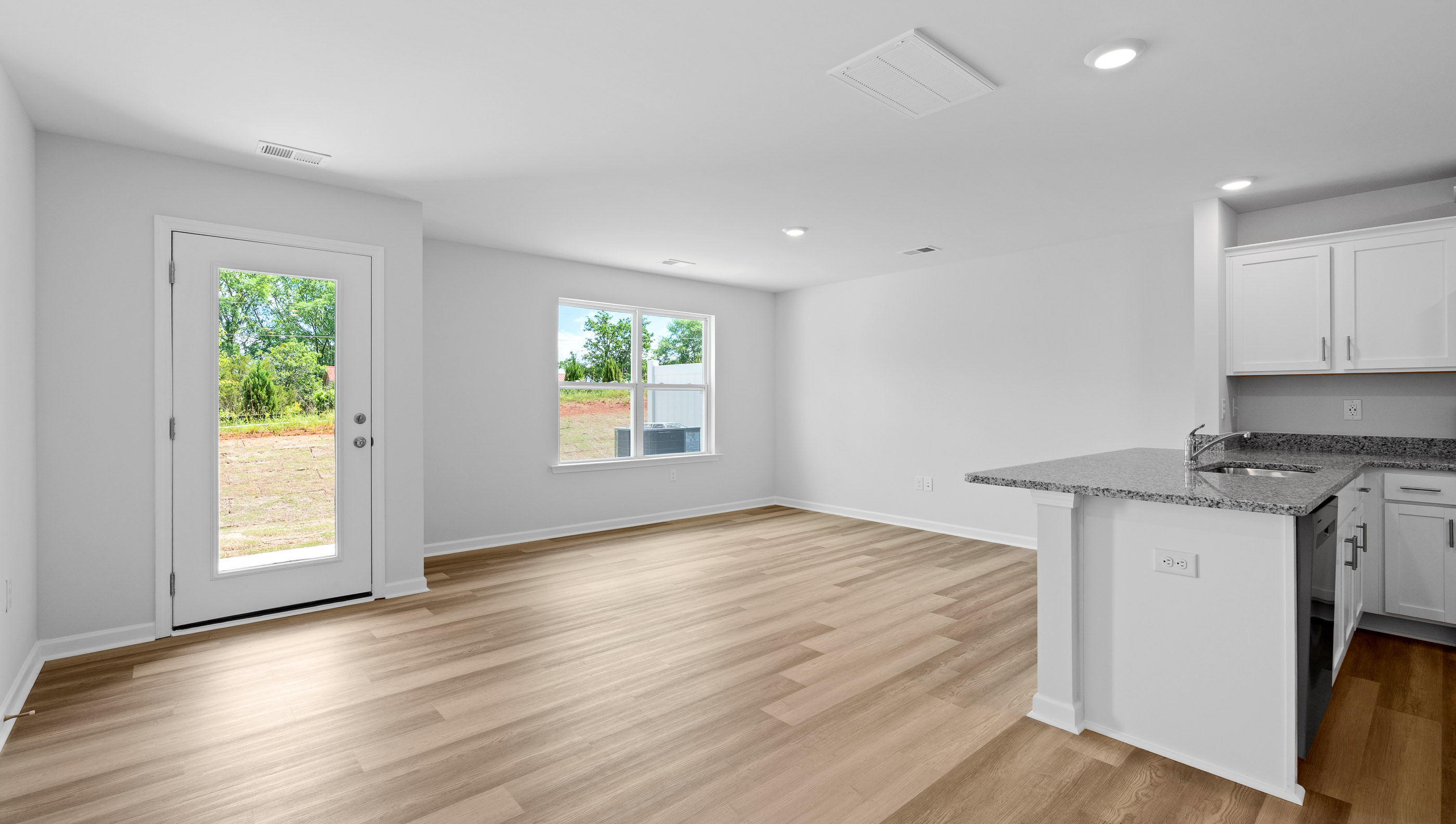 Living room with windows.