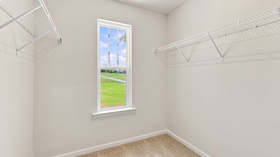 Closet with window.