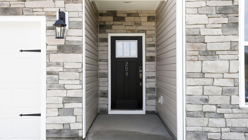 View of front door.