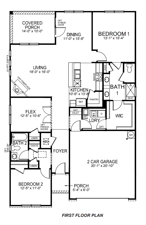 First floor floorplan.