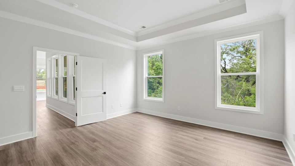 Dining area with windows.