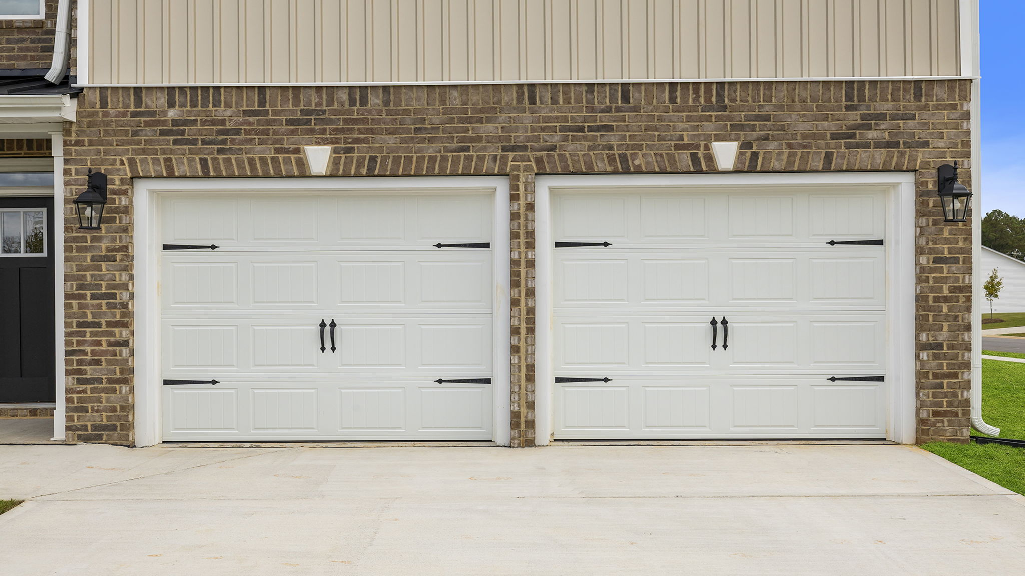 Two single garage doors.