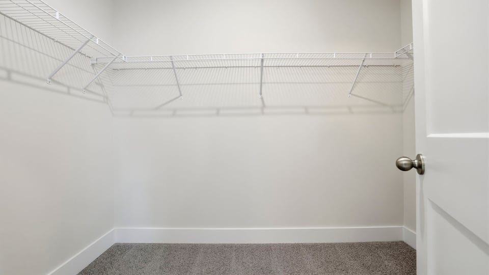 Primary bedroom walk-in closet.