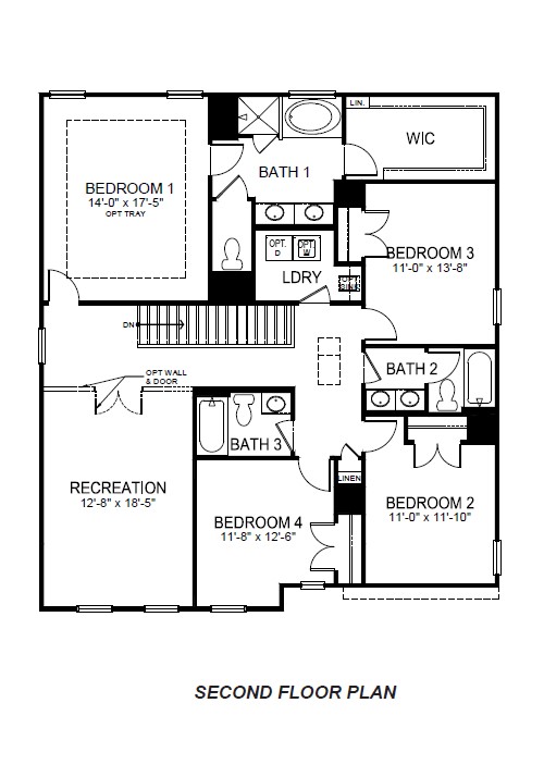 Second floor floorplan.