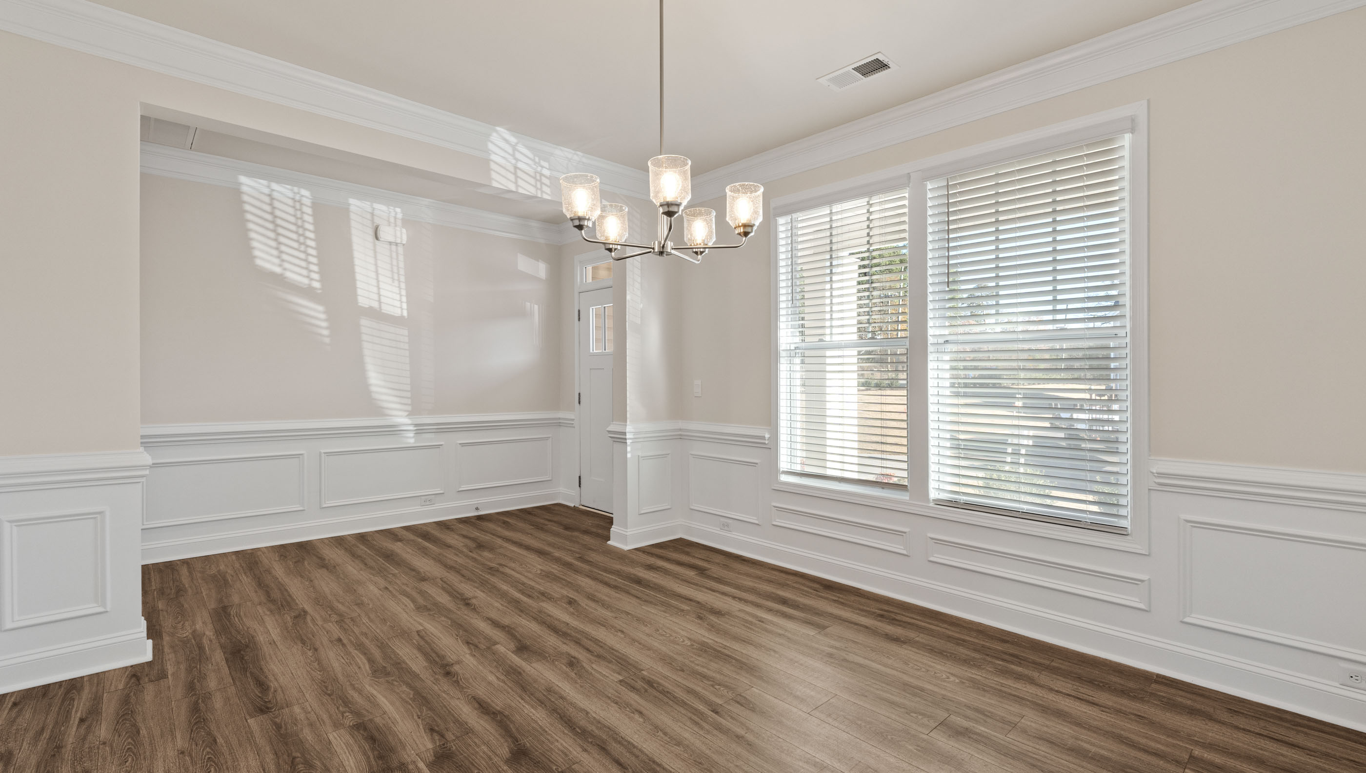 Formal dining room at the front of the home.