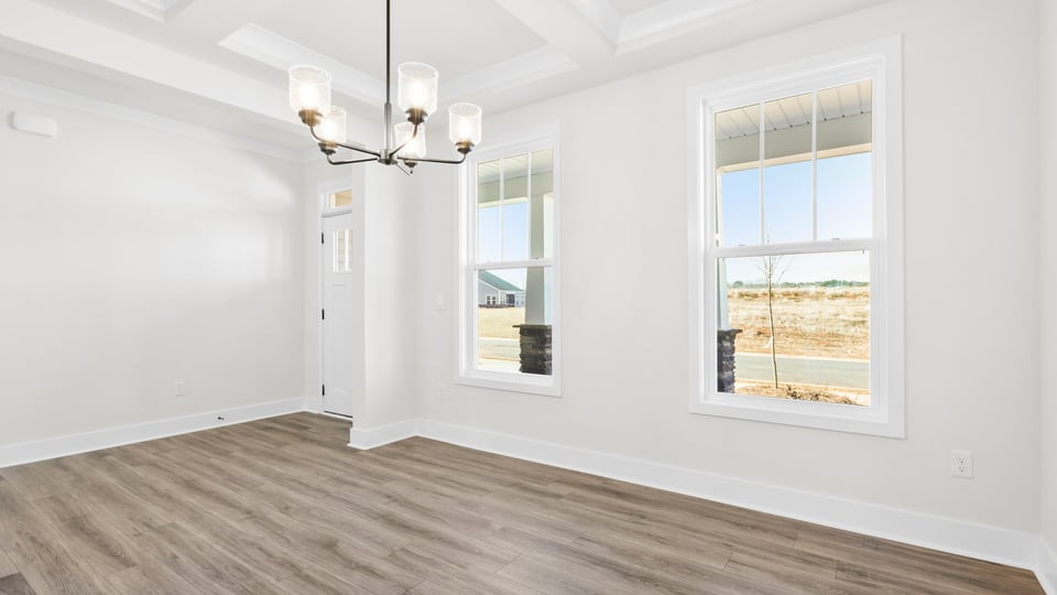Formal dining room and entrance foyer.
