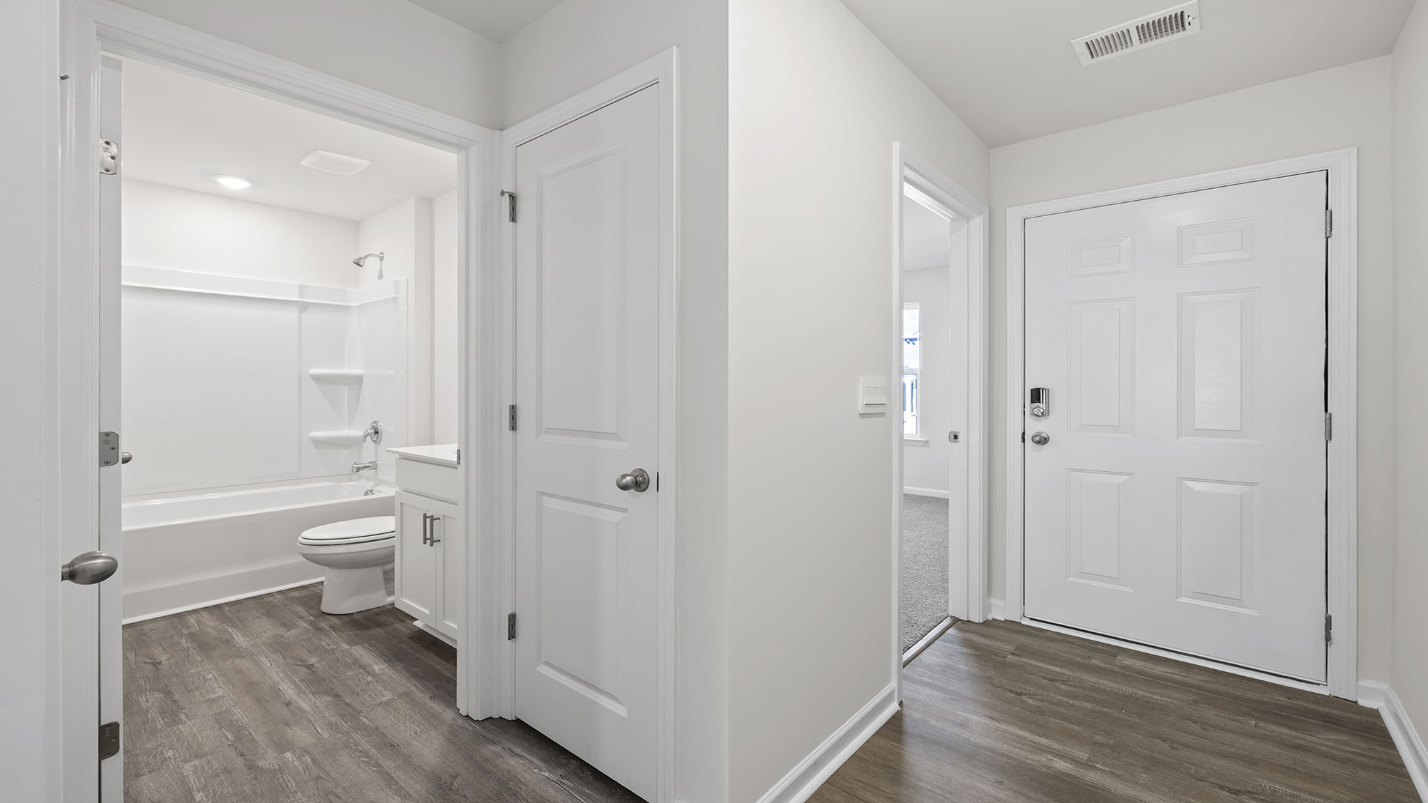 View of hallway into home.