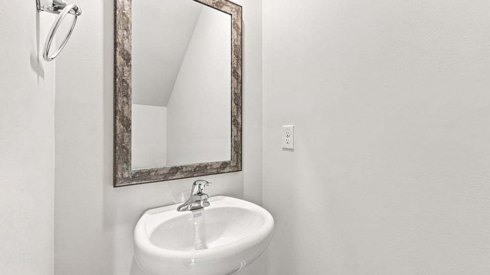 Half bathroom with sink.