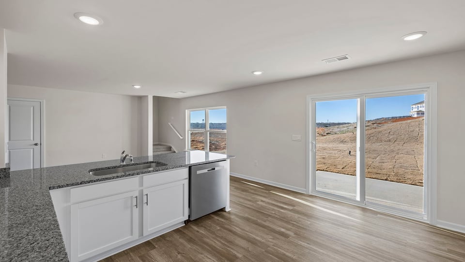 Kitchen with island.