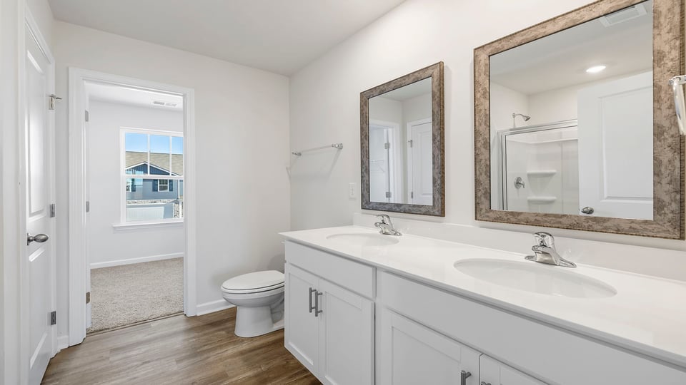 Bathroom with vanity.