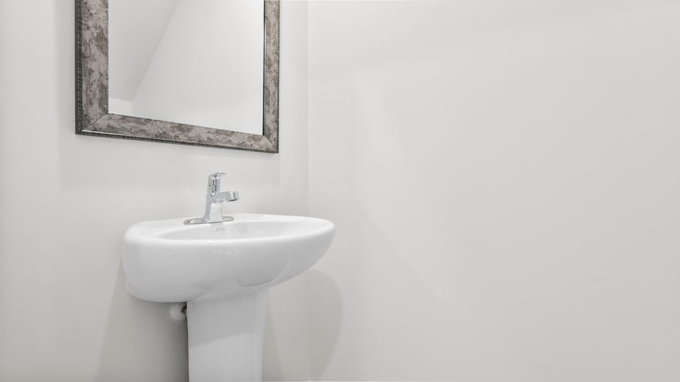 Half bathroom with sink.