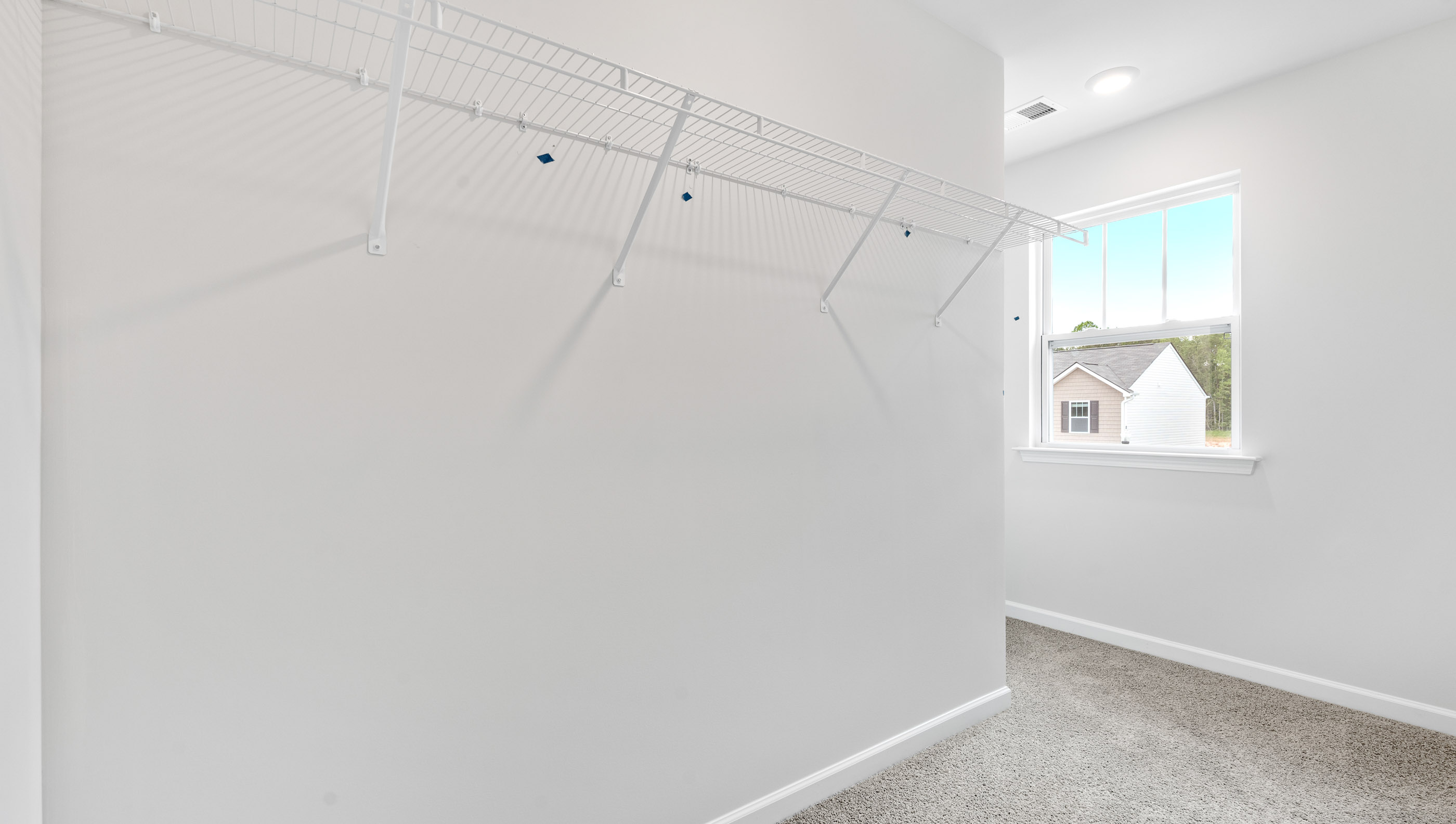 Walk in closet area.