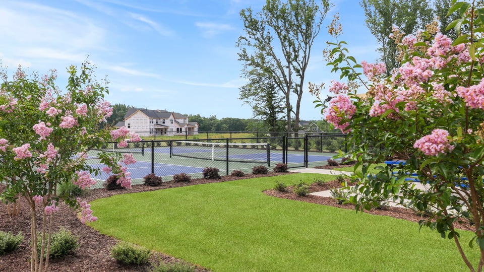 View of pickleball courts.