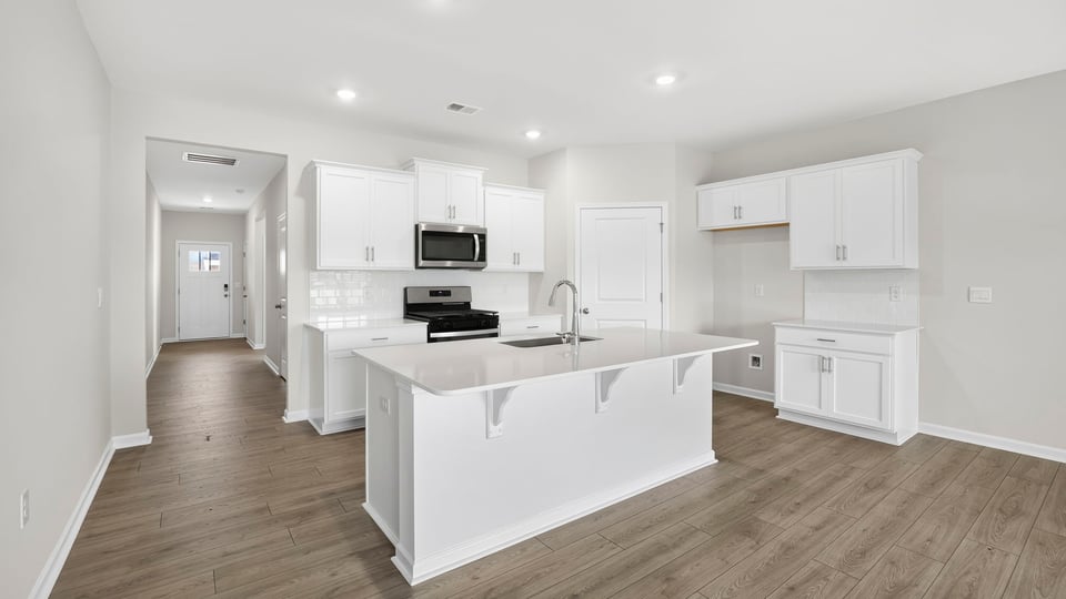 Kitchen with island.