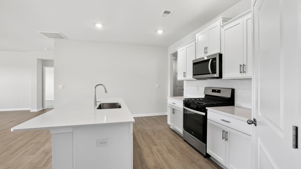 Kitchen with island.