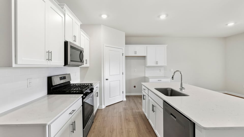 Kitchen with island.