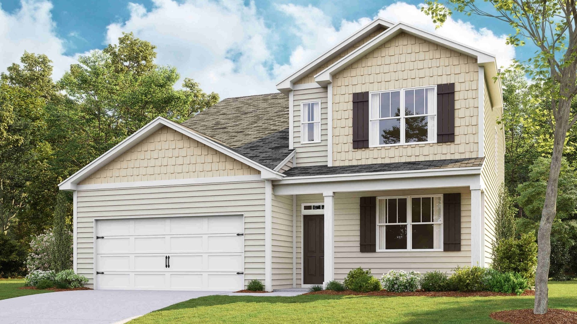 Front rendering of home.