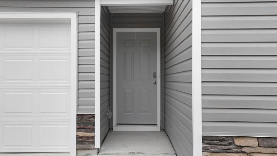 View of front door.