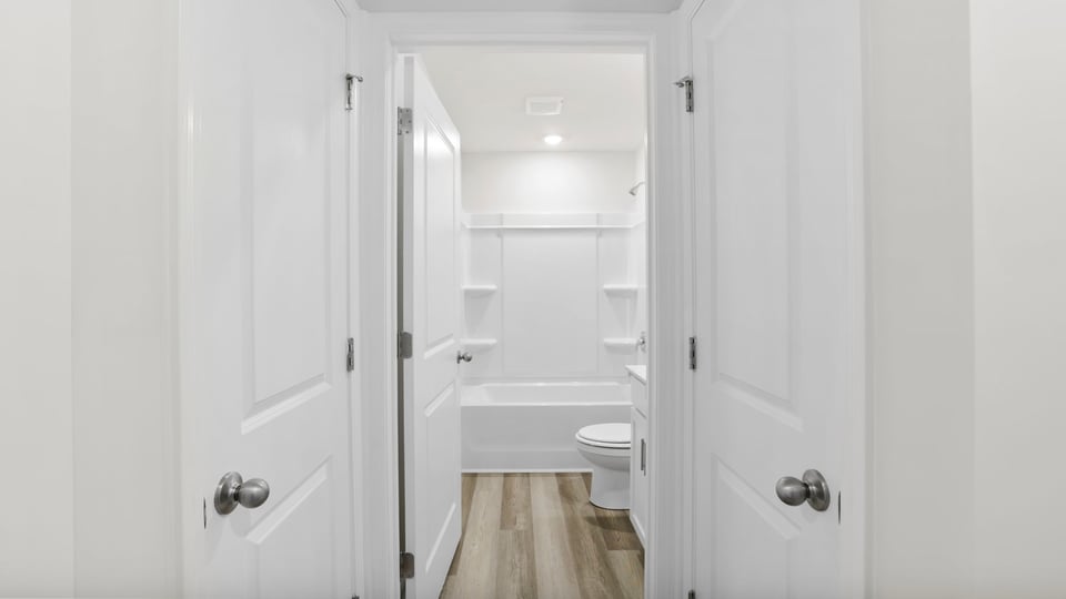 Hallway to bathroom.