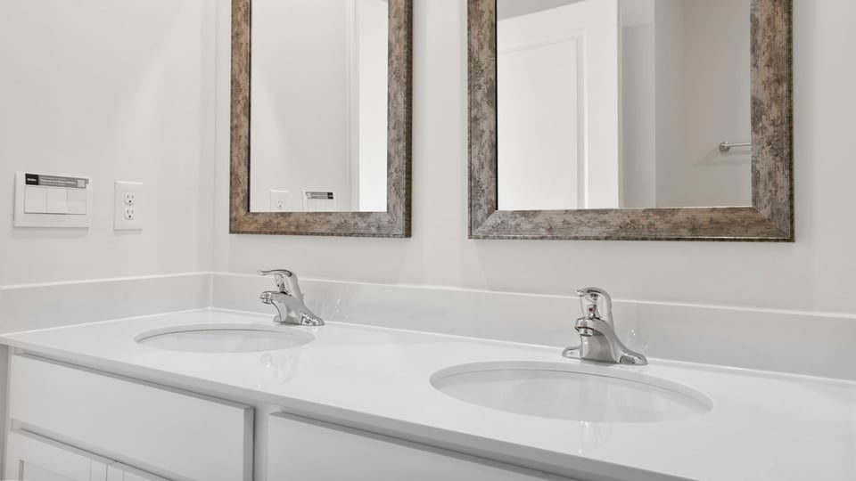 Bathroom with vanity.