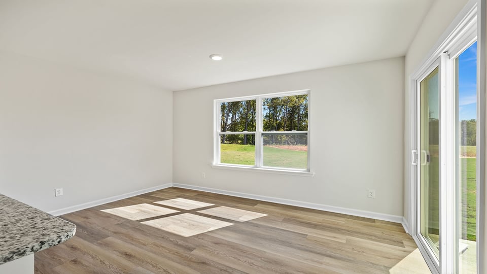 Breakfast area with windows.