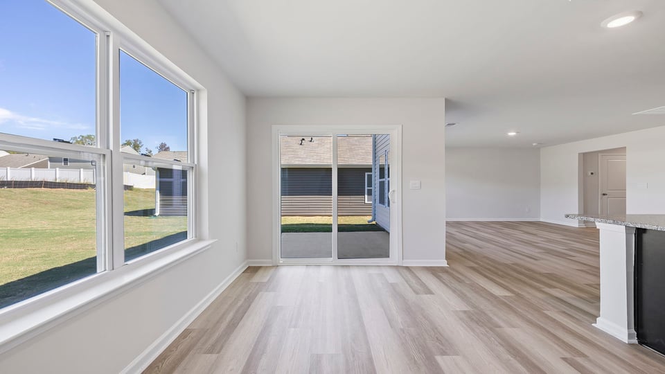 Breakfast area with windows.