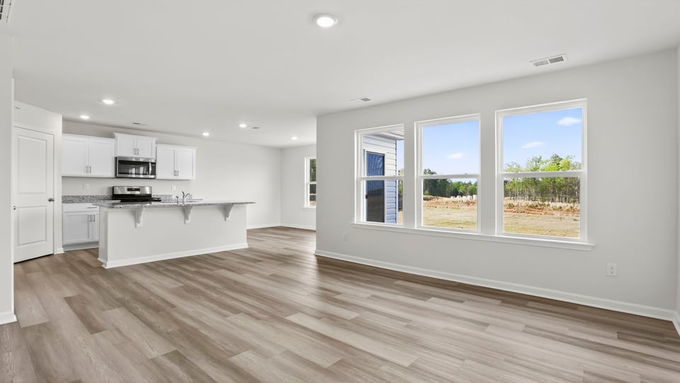 View of open floorplan.