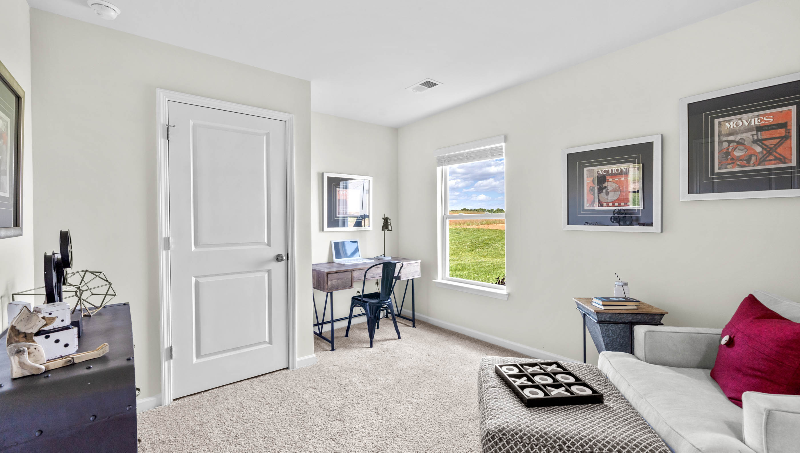 Room with carpet and window.