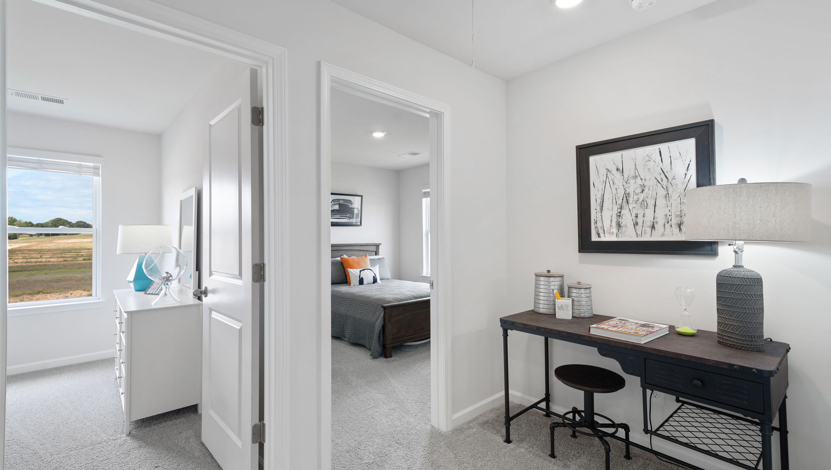 Upstairs hallway of Robie home.