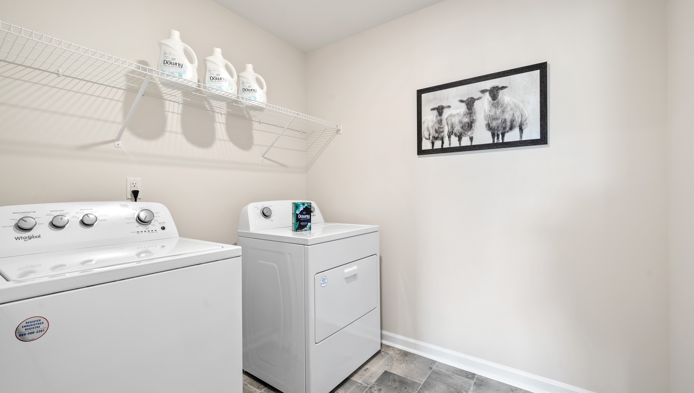 Walk-in laundry room.