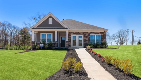 Front exterior of model home.