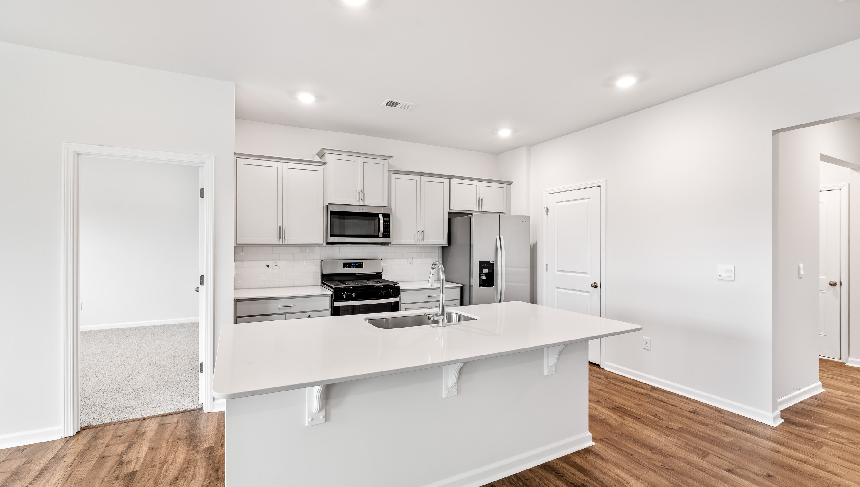 Kitchen with island.