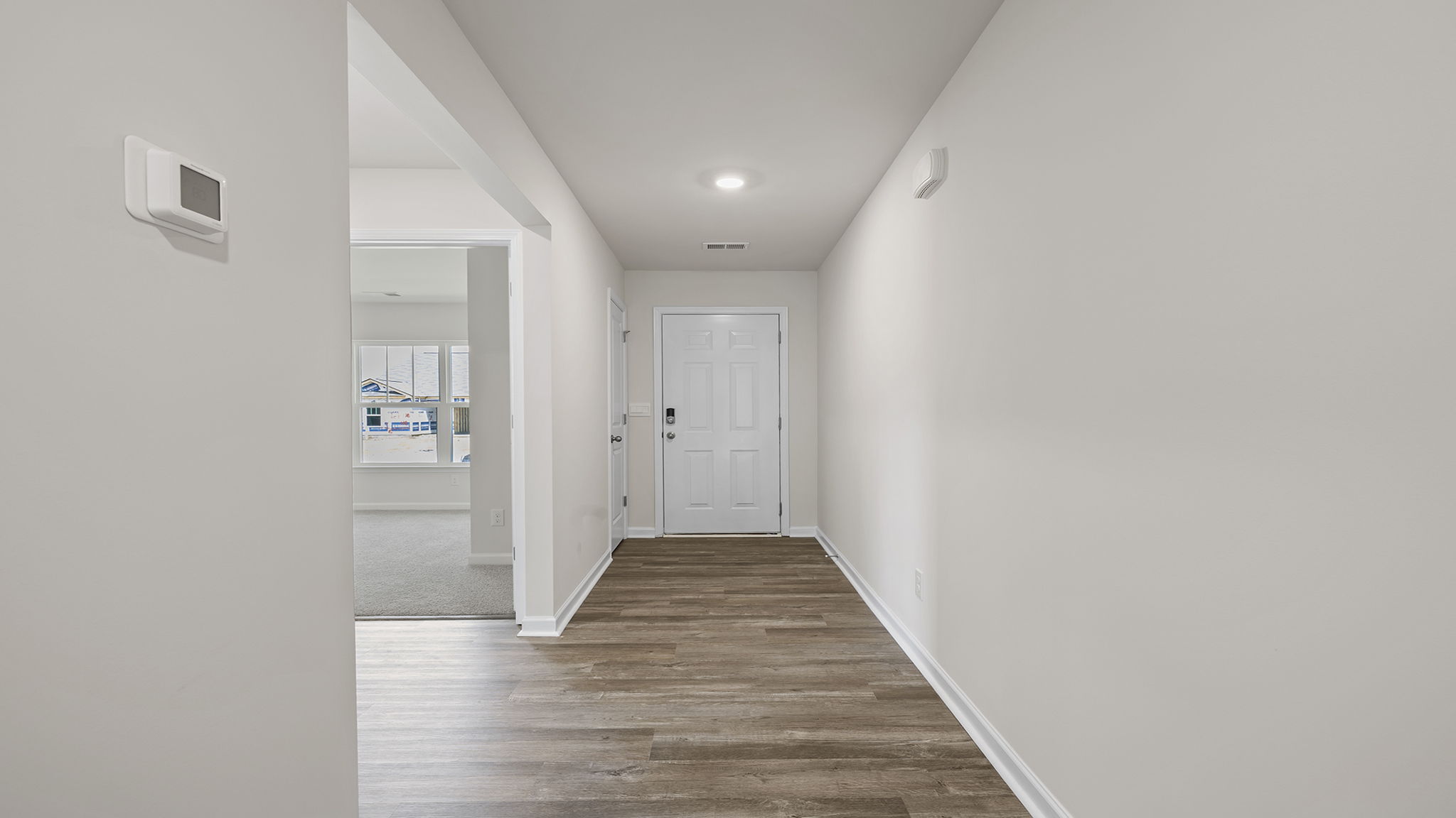View of hallway toward the entrance.