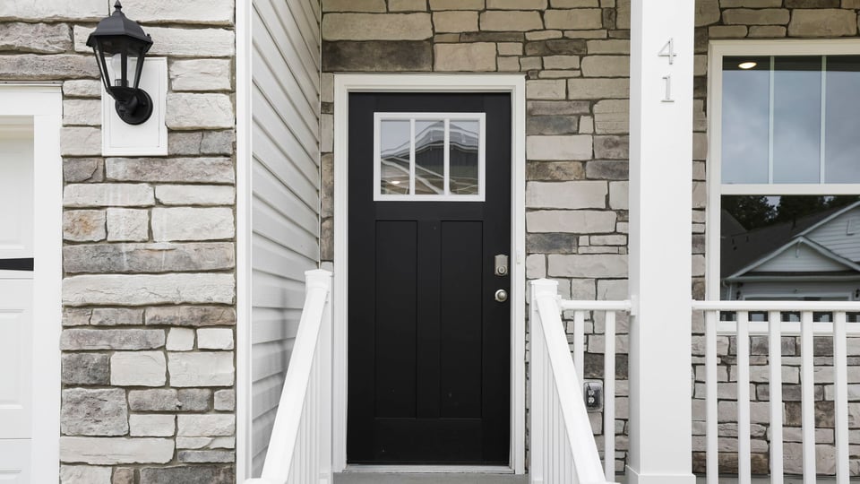 View of front door.