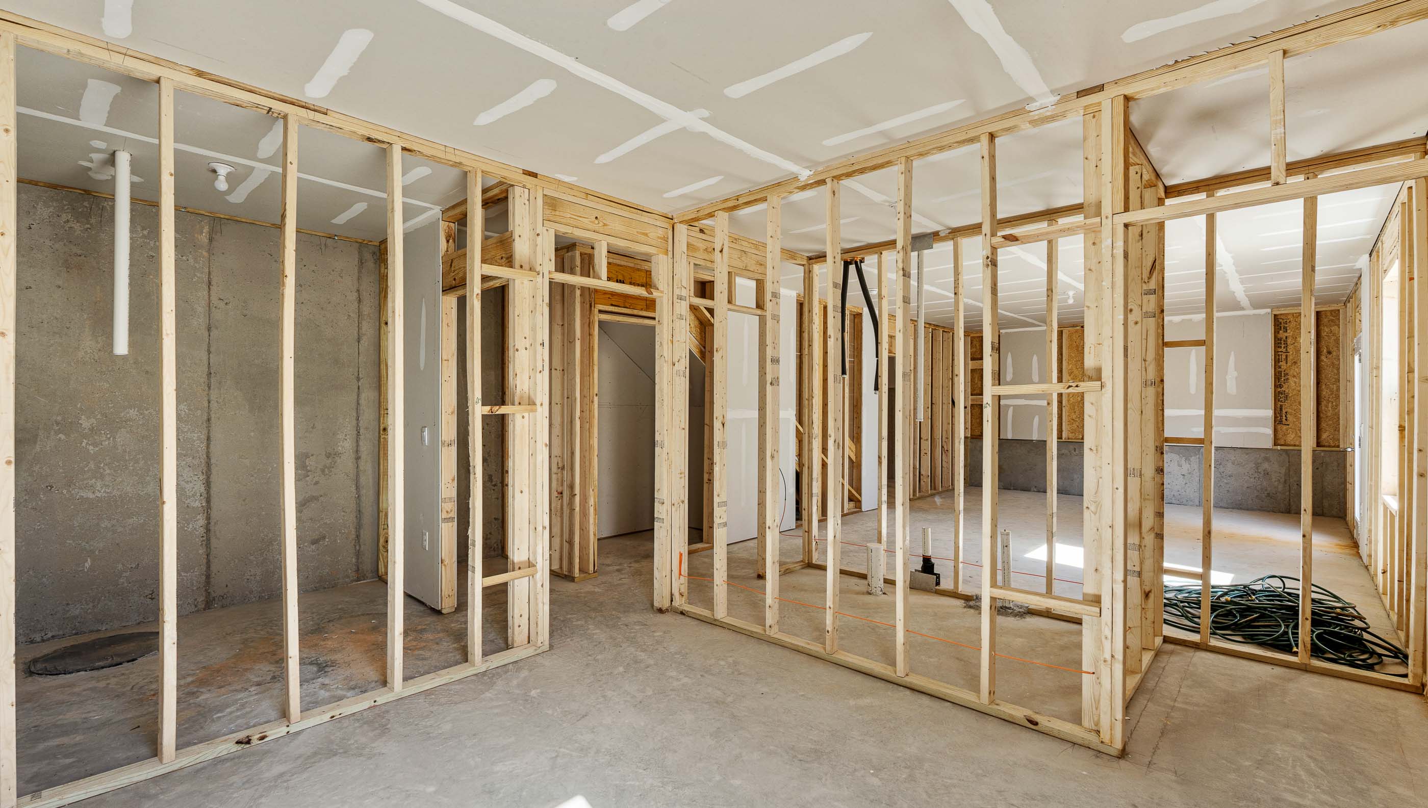 Unfinished basement.