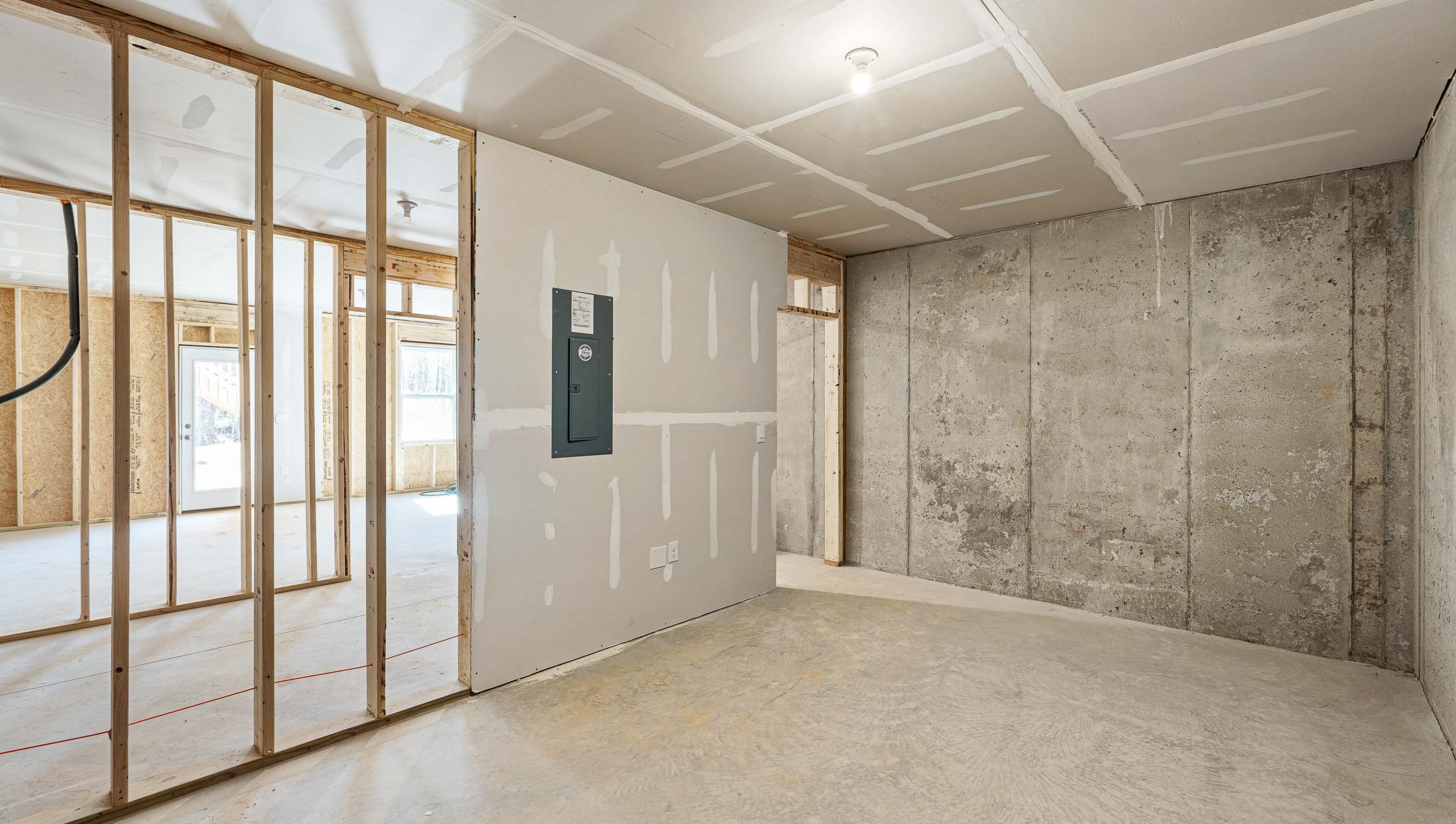 Unfinished basement.