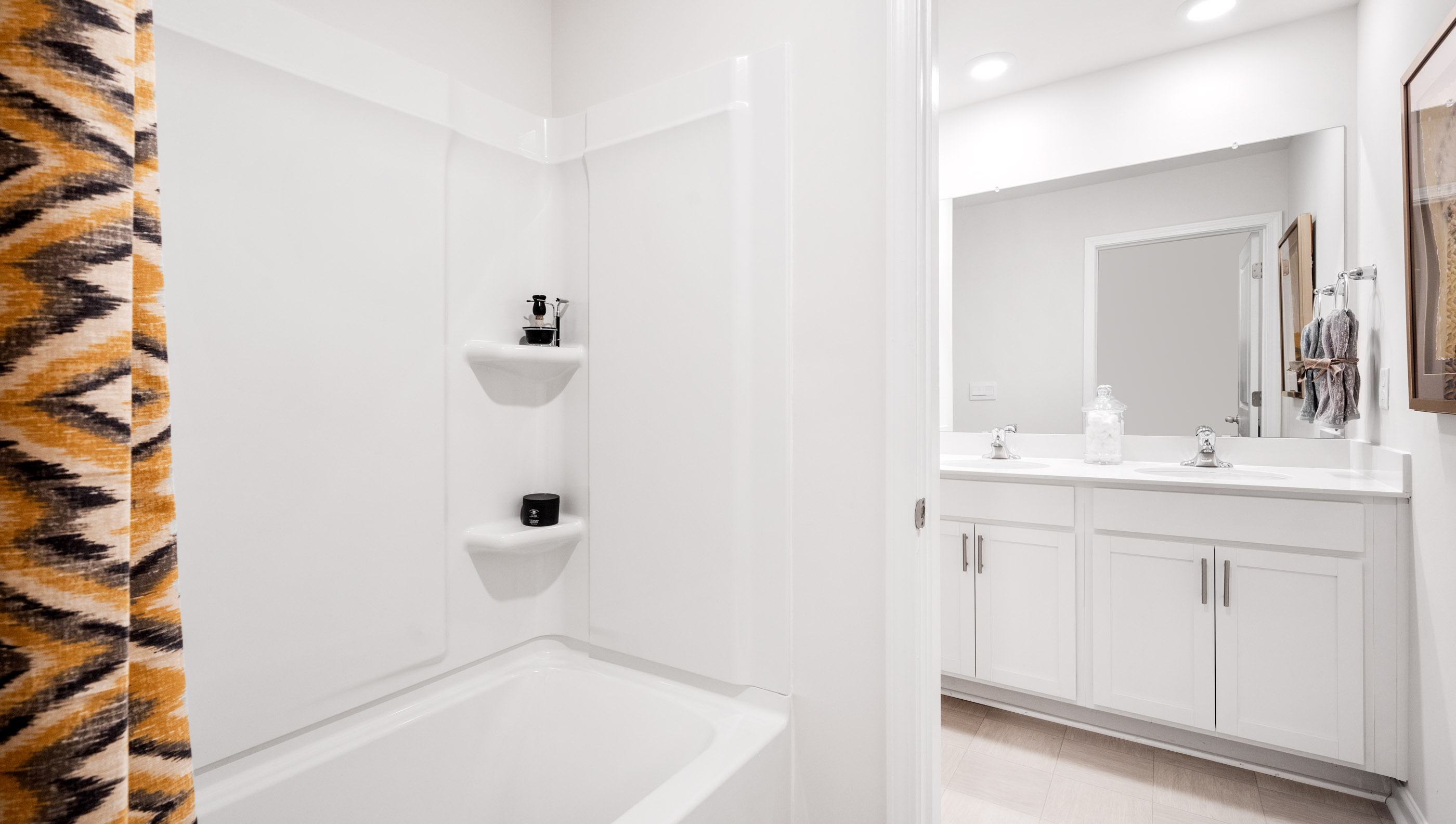Bathroom with tub and sink.