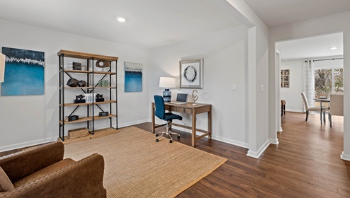 Entry way into home with flex room.